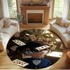 Detective Conan Print Round Rug, Washable Floor Carpet, For Entryway Dorm Laundry Room Office Study, Home Decor Birthday Christmas Gift