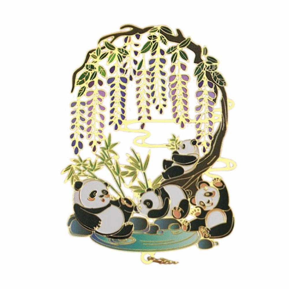 Кисточка-подвеска Закладка с китайскими зверями Креативная металлическая закладка Аксессуары для книг