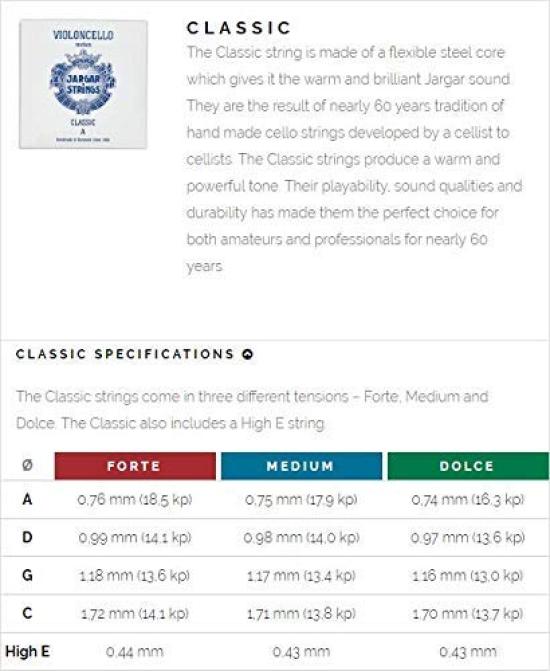 Jaeger Cello Strings 44 C