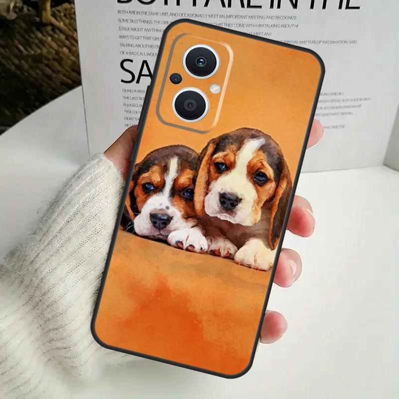 Beagle Puppy Dog Case For OPPO Reno 10 Pro 11F 4 5 6 7 8 Lite 4Z 5Z 8T OPPO Find X2 X3 X5 Lite X6 Pro Cover