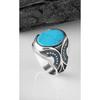 Мужское кольцо из стерлингового серебра 925 пробы с бирюзовым камнем