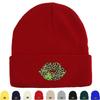 Теплая вязаная шапка-бини Shamrock Lips, Св.. День Святого Патрика Мужская шапка Универсальная Теплая Спортивная Шапка с помпоном Вязаная шапка Бини