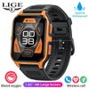 LIGE Новые мужские умные часы с Bluetooth для вызова, спортивные часы на открытом воздухе, фитнес, отслеживание здоровья, водонепроницаемые умные часы для Android IOS