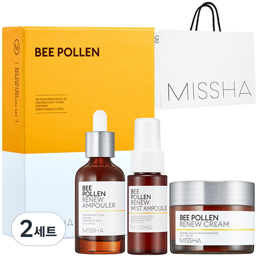 MISSHA Специальный набор Bee Pollen Renew из 3 предметов + сумка для покупок, 2 набора