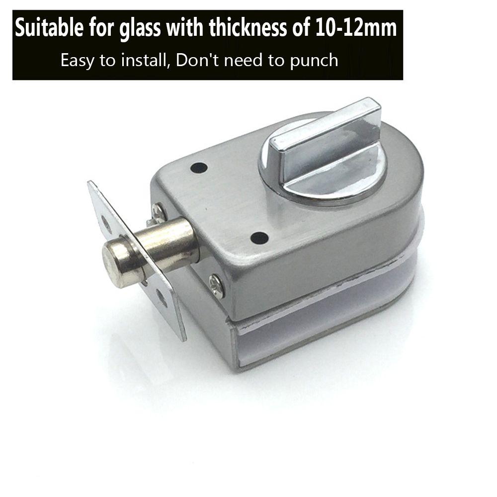 Toilet Shop Keyless Anti-Theft Single Bolt Gate Floor Latch Glass Door Lock Knob Sliding