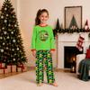 Christmas Print Family Matching Plush Loungewear Set, Parent-Child Holiday Pajamas