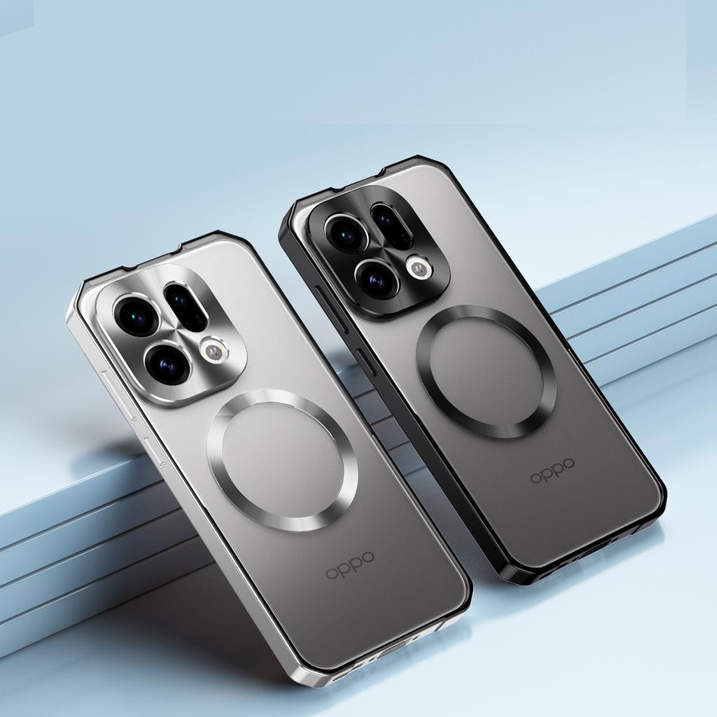 Чехол для Oppo Find X9 Pro, Push-Pull, Металлический Алюминиевый Сплав, Бампер, Матовый Жесткий ПК, Ударопрочный Чехол для Телефона, Обложка для Oppo FindX9 Pro