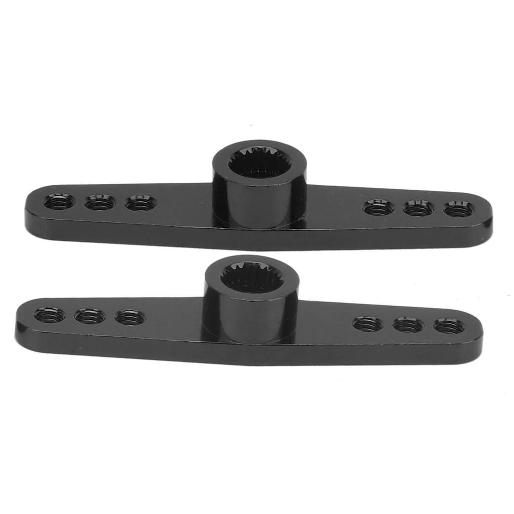2pcs 25T Aluminium Alloy CNC RC Steering Servo Arm Universal Fit for 1 10 RC CarBlack
