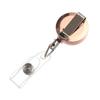 1pc Office Supplies Anti-Lost Clip Metal Stationery Lanyards Badge Holder Retractable Key Ring
