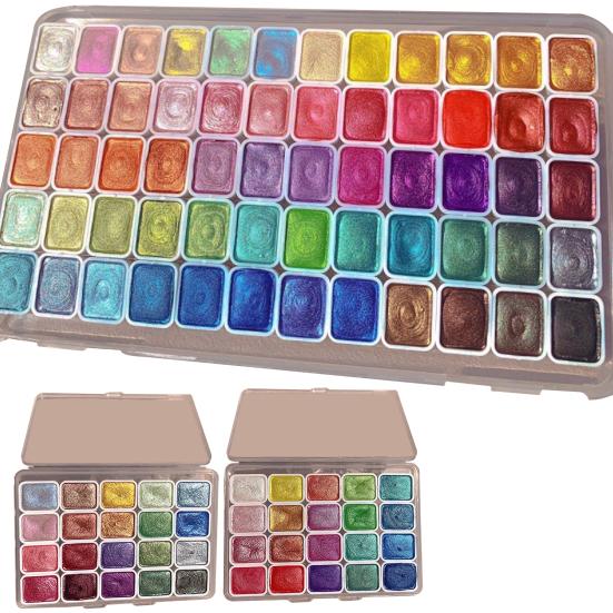 Набор акварельных красок Shimmer Metallic Paints Set Красочные перламутровые акварельные краски для любителей живописи Профессиональные художники