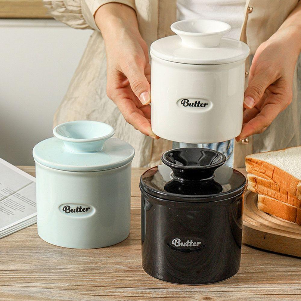 Керамическая масленка большой вместимости, ручной работы, удобная подставка для масла, для дома