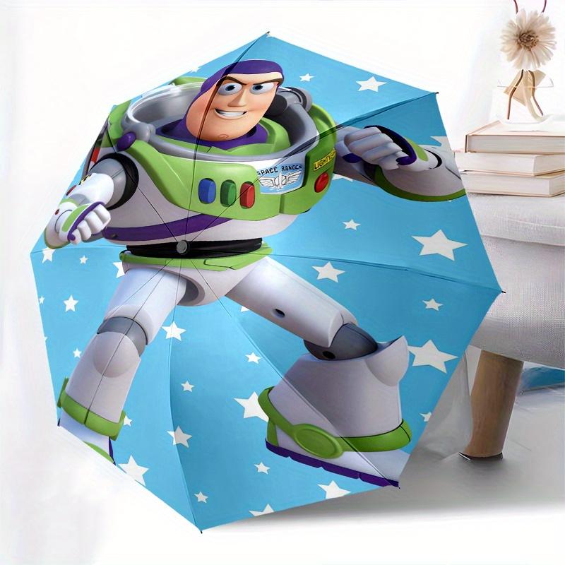 Buzz Lightyear,Space Ranger Automatic Opening and Closing Umbrella - 8-rib Folding Design, Lightweight and Portable, Suitable for Daily Busi