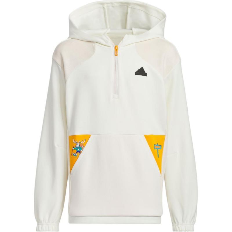 adidas Детская толстовка с полумолнией Kids City Escape, цвет вне белого, JC9378