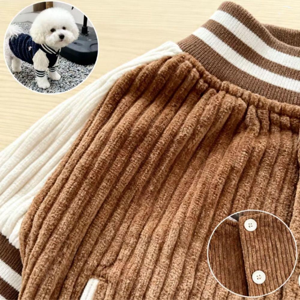 Thicken Two-Legged Dog Clothing Comfortable Dog Sweatshirt Fashion Pet Baseball Jackets Pet Show