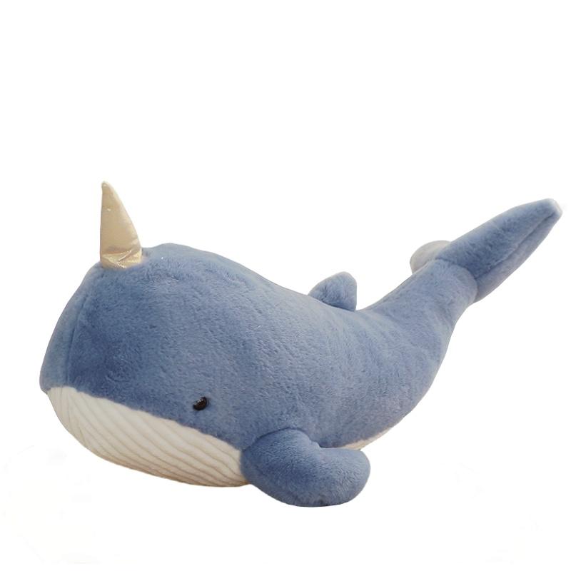 Cute Whale Plush Toy Pillow For Girls Soft And Cozy Stuffed Animal Doll For Bedtime Leg Support Grey