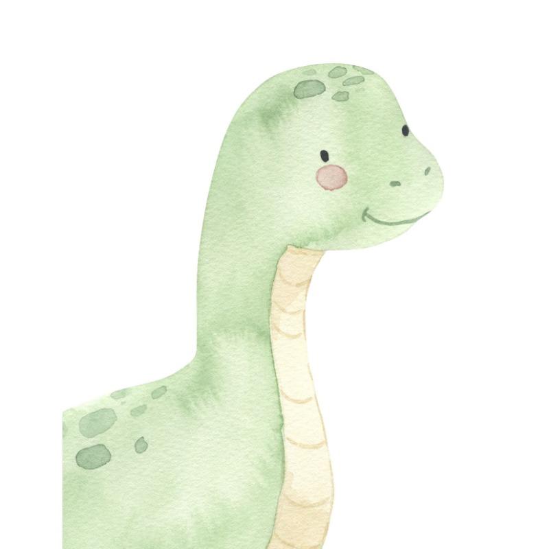Акварельный мультяшный динозавр Персонализированные плакаты и принты Печать на холсте Настенное искусство Картина для детской комнаты Декор для детской