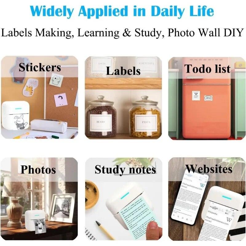 Мини-термопринтер с беспроводным подключением, бесчернильной печатью и возможностью печати шириной 57 мм. Детская игрушка в подарок. Набор принтеров X6.