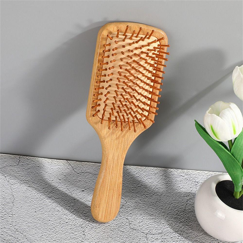 Professional Air Cushion Wood Comb Massage Brush Hair Loss Bamboo Comb Healthy Detangling Hair Brush Styling Tool