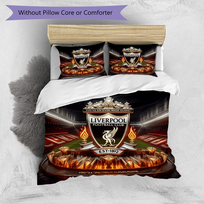 3pcs Duvet Cover Set (1*Duvet Cover + 2*Pillowcase, Without Core),Football team.C Print Bedding Set, Bedroom Decor, All‑Season, Birthday Gift
