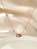 Copper Simplicity Classic Lucky Rainbow Zircon Necklace For Women Anniversary Party High Quality Fine Jewelry