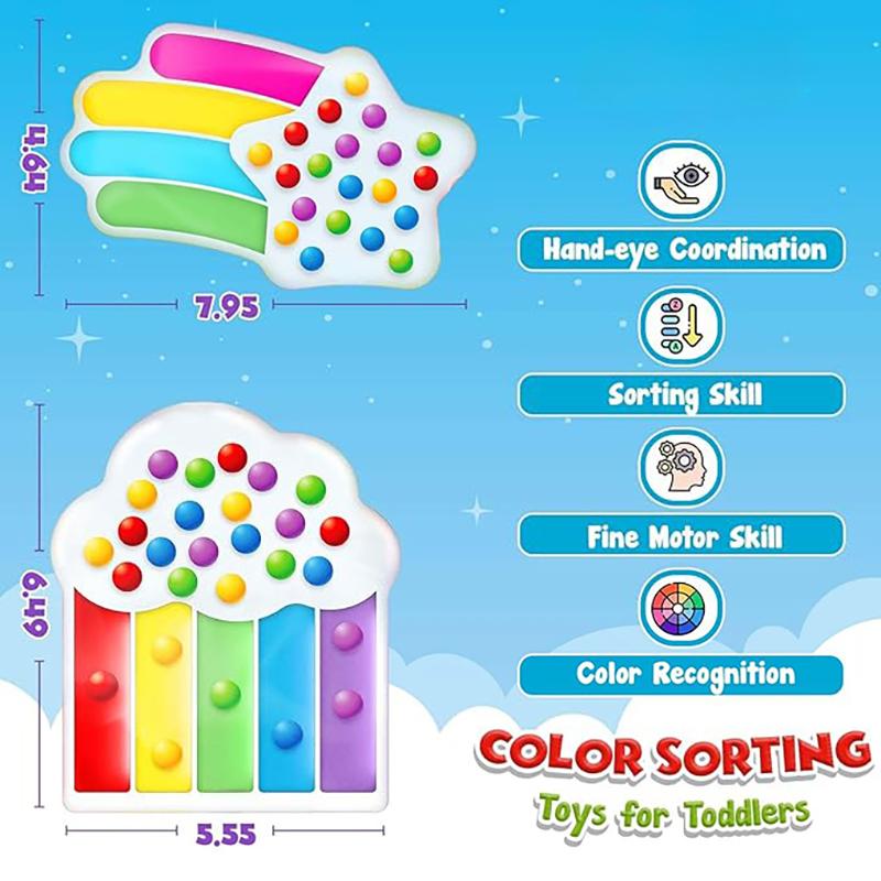 Сенсорные игрушки для сортировки по цвету для малышей 3-5 лет, дошкольные обучающие занятия, дорожная игрушка, Монтессори, аутизм, тихие непоседливые игрушки