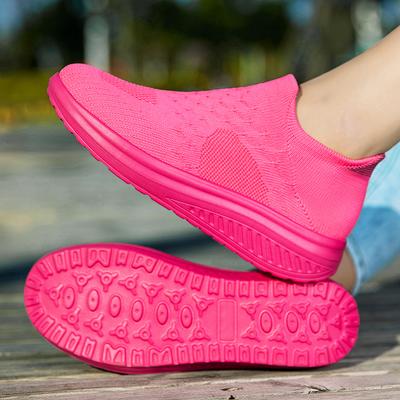 Модные женские туфли-одинарки Лето Новый стиль Вулканизированные Модные Толстая подошва Легкие Сетчатые Женские Повседневные Дышащие Кроссовки Обувь
