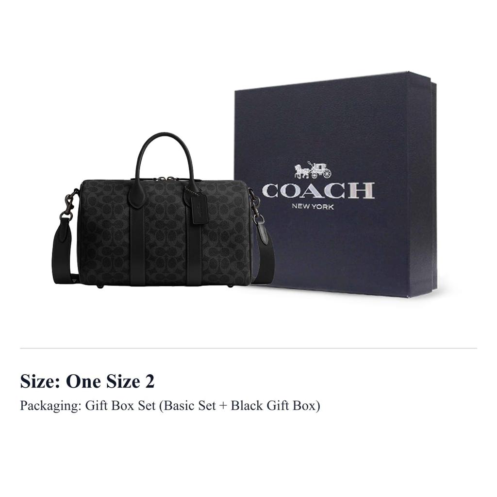 COACH Artificial Leather Bowling Bag, Shoulder Bag, Crossbody Bag, Handbag Large Women's Black CCD92-OY2