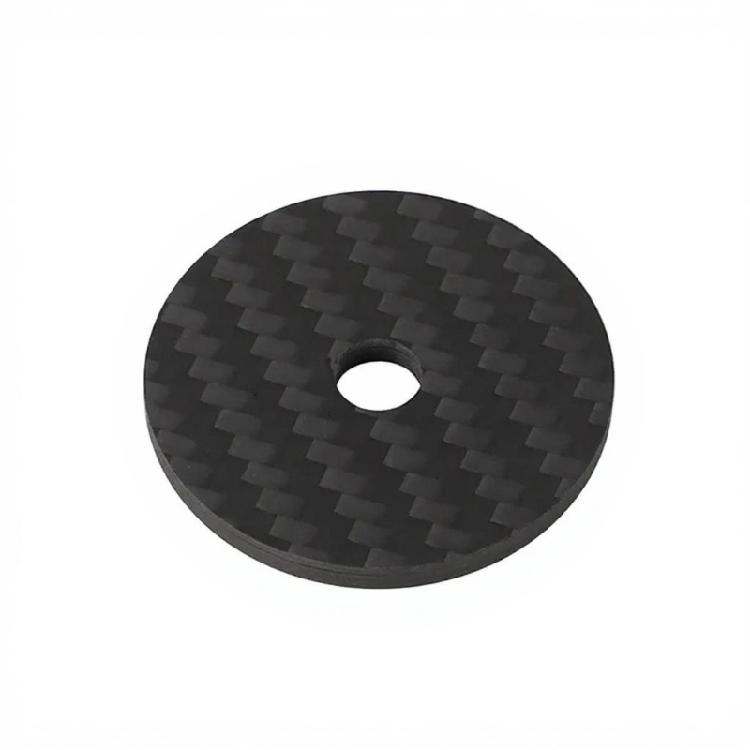 Черный Прецизионный Центральный Диск для Пластинок 45 RPM с Большим Отверстием, с Отверстием для Прямой Установки, Без Инструментов, Матовым Рисунком и Фаской