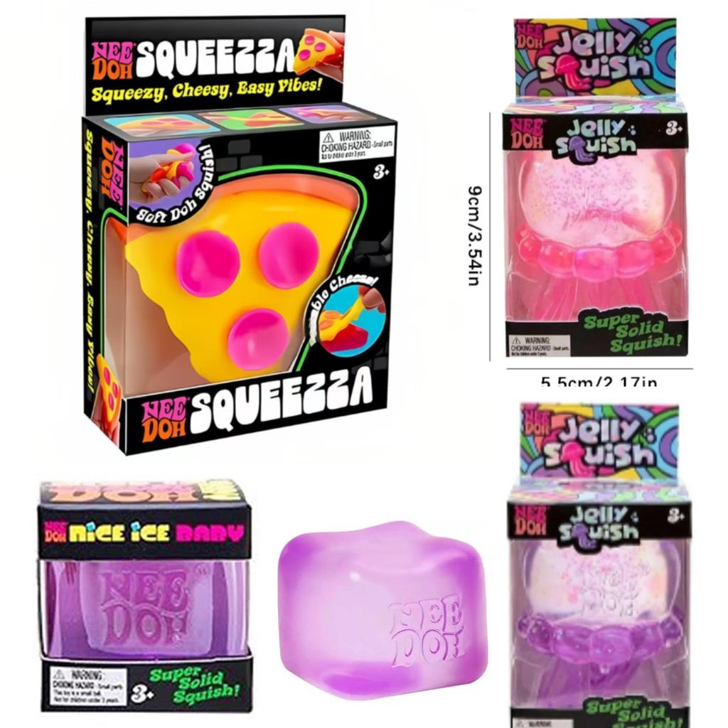 Schylling Nee Doh Nice Cube Сенсорная сжимаемая игрушка, Игрушка-антистресс для сжимания, Идеальный подарок на день рождения и праздник для всех возрастов