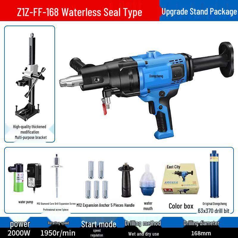 Diamond Core Drill for Concrete AC Vent Openings - Light-Duty Benchtop High-Power Machine