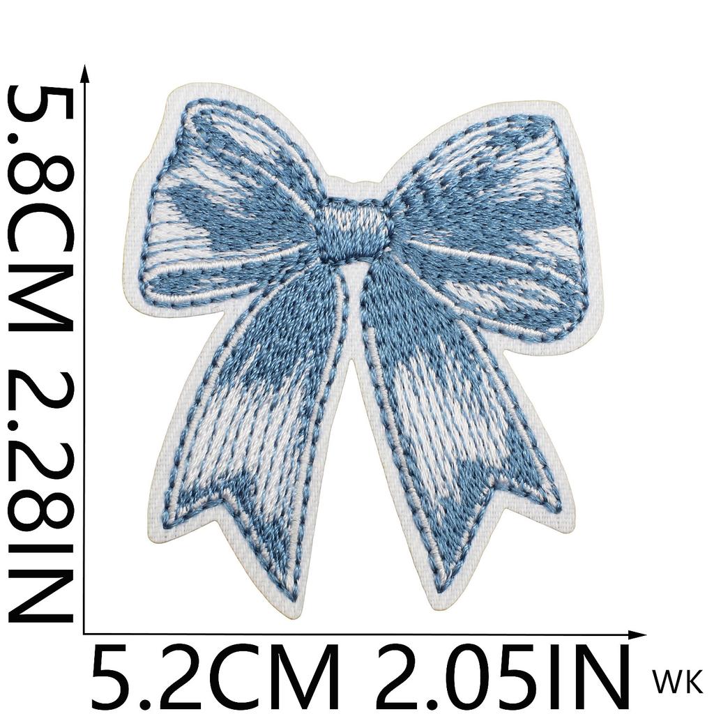 2025 New Patches 10 Pcs Blue Seashell Crab Embroidered Patches Iron On Clothing Hat Bag Shoe Repair Phone Gift Box Decor DIY