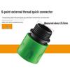 1" Hose To Faucet Quick Connector for Car Wash - Compatible with 2, 3, 4, 6 Point Soft Hoses/Water Guns