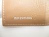 Оригинальный BALENCIAGA Бумажный Бежевый Кожаный Серебряный Металлофурнитура 6 Фото Брелок #b046 Открытая коробка