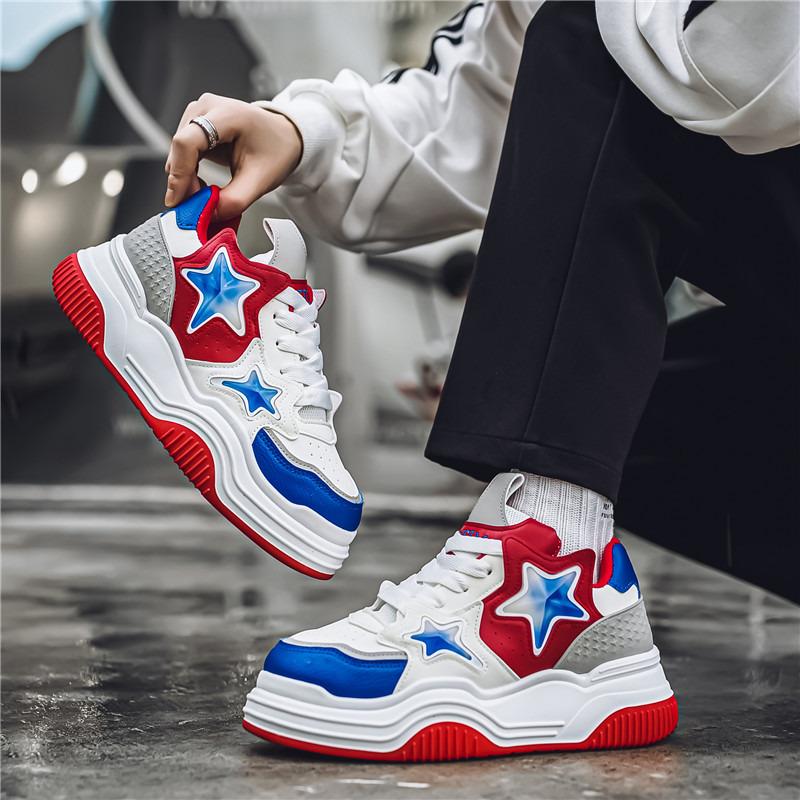 Оригинальные мужские красные кроссовки Дизайнерская обувь Мужские кроссовки Удобные кроссовки на платформе Повседневные мужские кроссовки