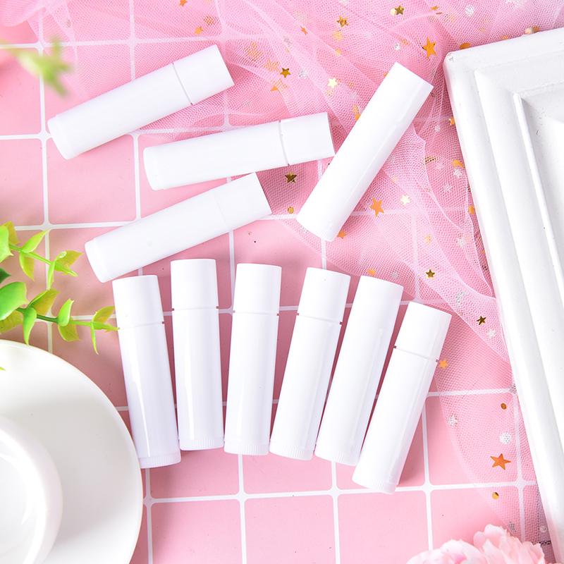 10Pcs 5G 7 Colors Lipstick Tube Lip Balm Containers Empty Cosmetic Containers