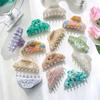 Solid Color Fresh Acetate Hair Claw Hair Clip Shark Clip Printing Shark Clip Leopard Printing Hairpin Tortoiseshell Hair Claw