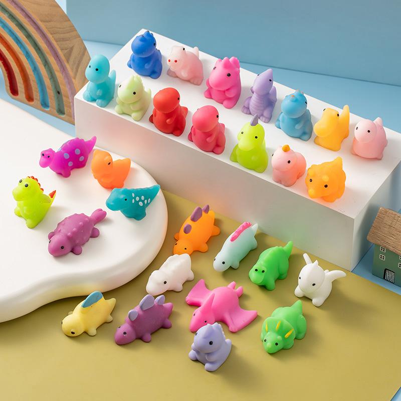 Kawaii Dinosaur Soft Squishy Fidget Toys Animal Stress Relief Ball Decompression Sensory Squeeze Toy For Kids Classroom Prizes