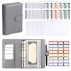 A6 Cash Budget Ledger Magnetic Button PU Leather Folder Loose-leaf Notebook  School