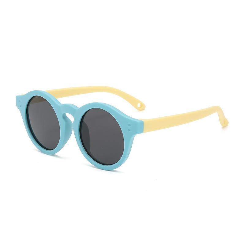 Latest Children's Silicone Sunglasses For Boy And Children's Round Frames Sunshade Children's Sunglasses 23062