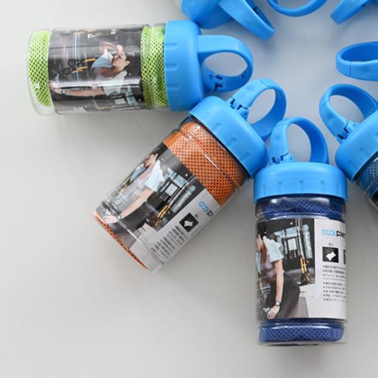 Fitness Towel Bottled Quick-dry Anti-fade Polyester Keep Cooling Microfiber Breathable Towel for Gift