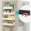 Magnetic Side Storage Rack Set, Suitable for Refrigerator and Washing Machine Side, No Need for Drilling Installation, Seasoning