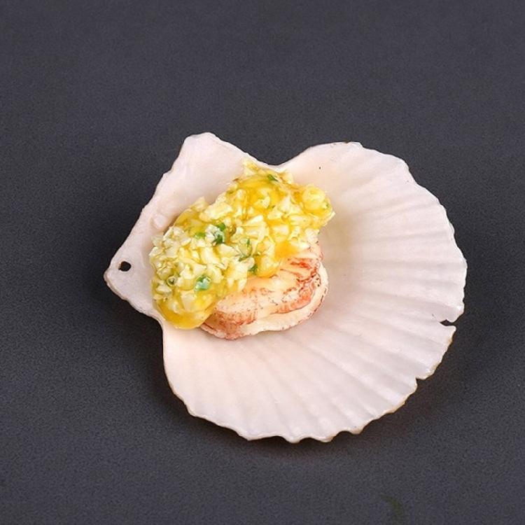 Искусственные жареные устрицы Модель Реалистичная модель морепродуктов-заменителей Модель жареных гребешков для кухонной витрины, Декорации