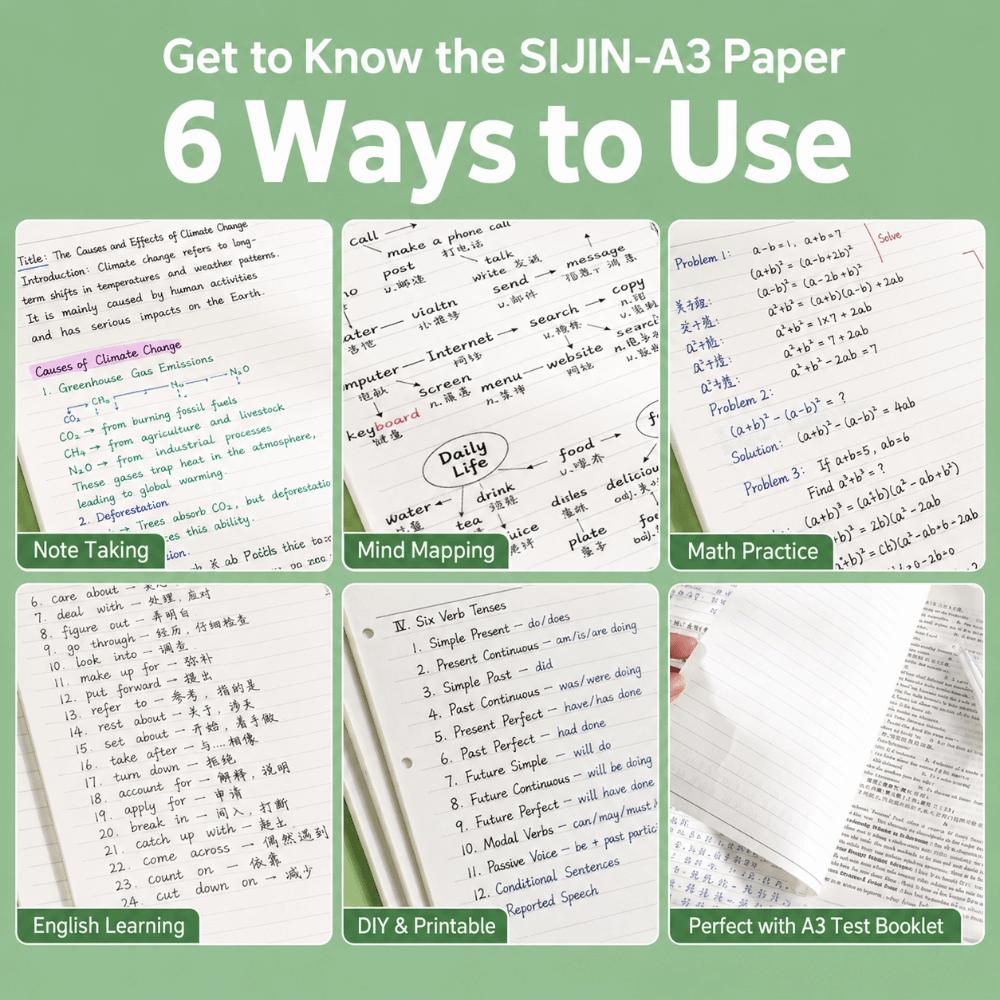 Wide Horizontal Lined Draft Notebook Thick Cream Paper Practice Paper  Students