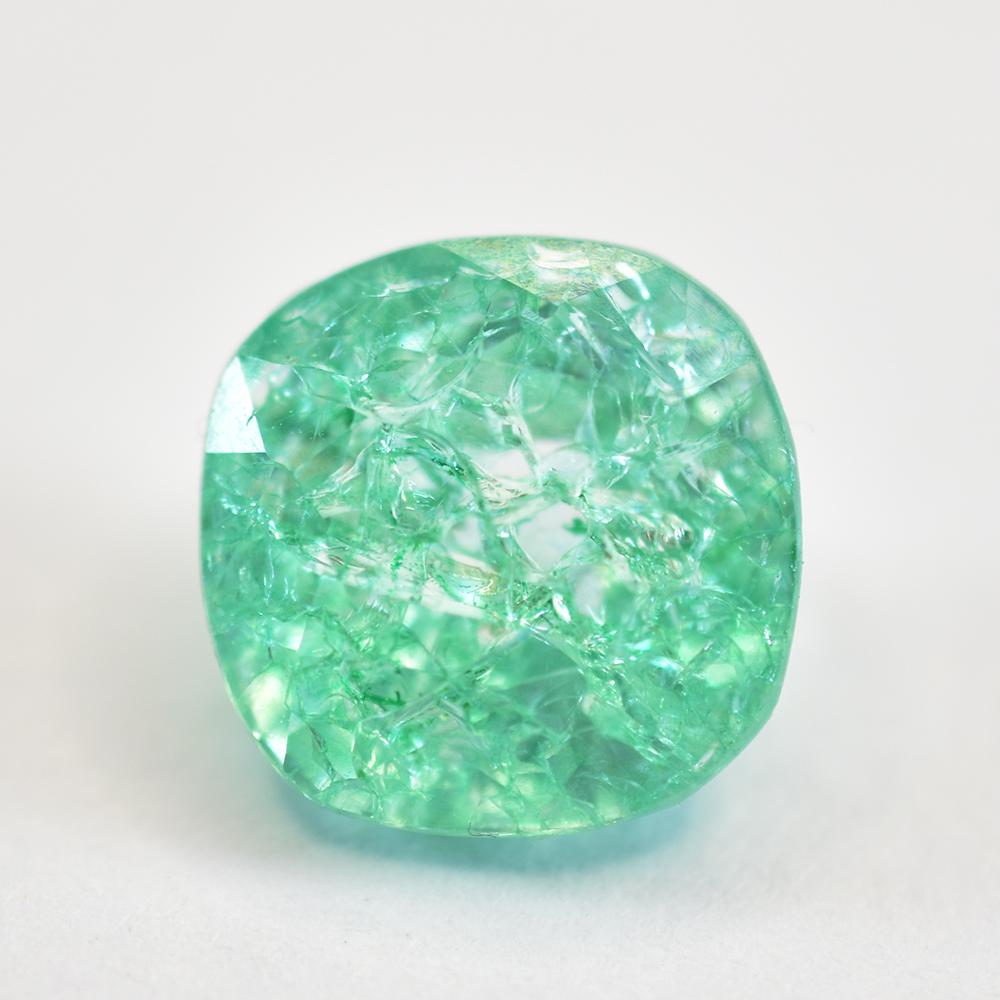 ZAMBIAN Natural Green Emerald 9 Ct Square Cushion Shape Loose Gemstone