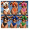Solid Color Multi-color Sexy Bikini European and American Straps Split Swimsuit Set