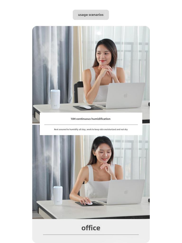 USB-увлажнитель воздуха с цветной атмосферой: Мини-светильник для ароматерапии и распылитель для спальни