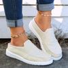 Women's Slip On Print Cloth Shoes Summer New Flat Bottom Light Lazy Fisherman Shoes Canvas Breathable Flat Women Single Shoes