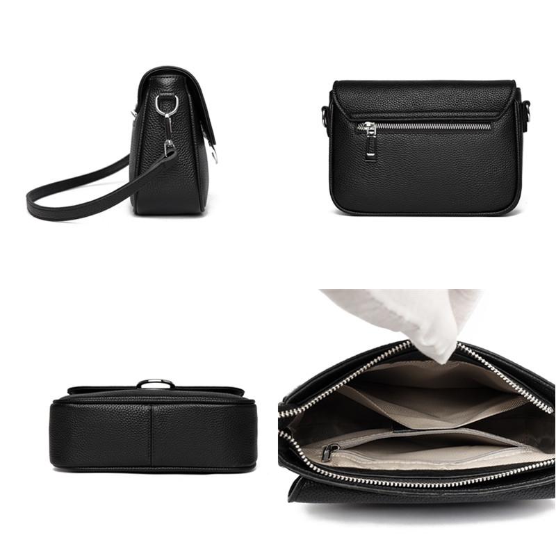 100% Genuine Leather Handbag  Fashion Solid Color Female Shoulder Crossbody Bag Women bags Designer Cowhide Ladies Tote Bags