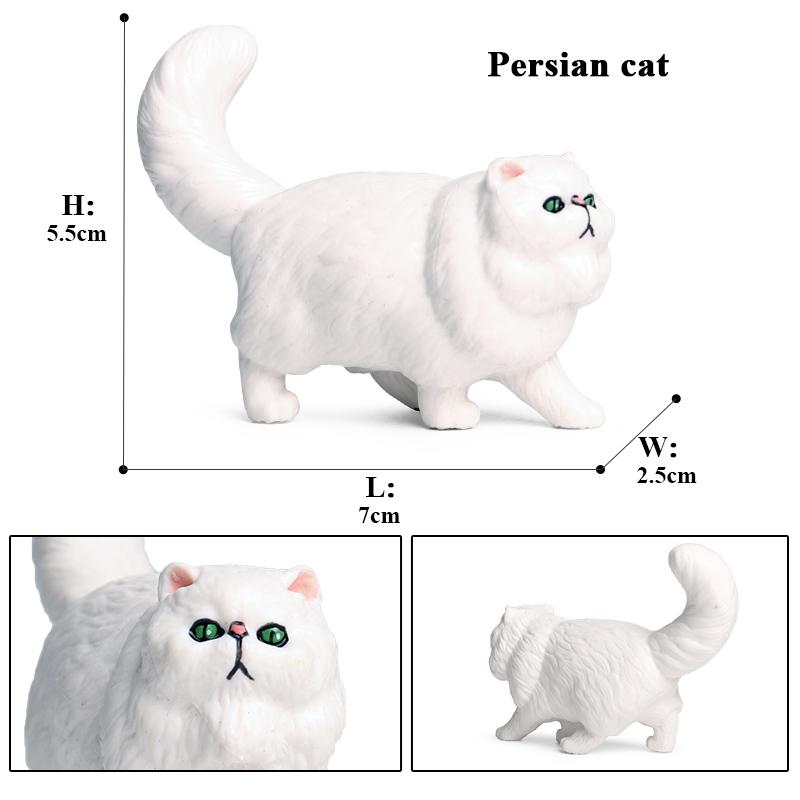Oenux Cat Model Siamese Devon Rex Sphynx Ragdoll Persian Action Figure Cat Kitty Bobtails Figurine Cute Decoration Kids Toy Gift