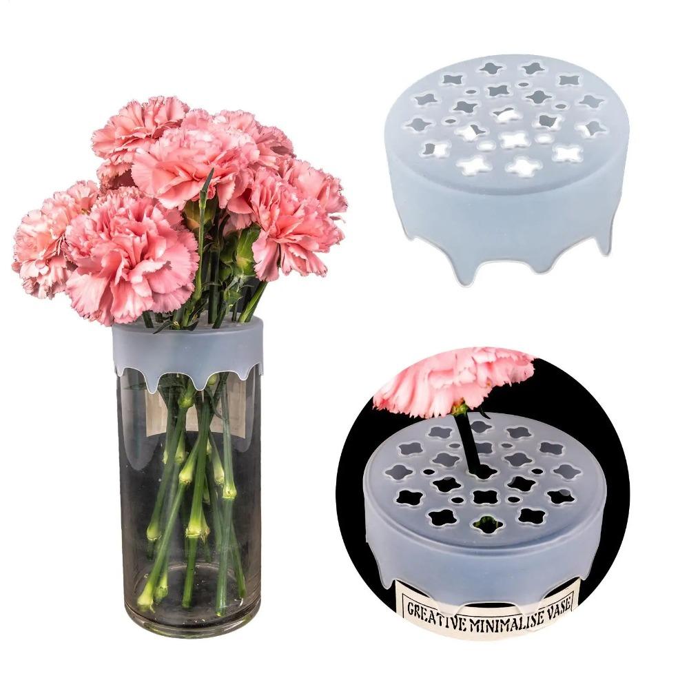 Silicone Blossom Grid Flower Arranger, Flexible Blossom Grid Floral Stem Holder for Vases,Reusable Flower Grid for DIY Arrangements Wedding Home Decor